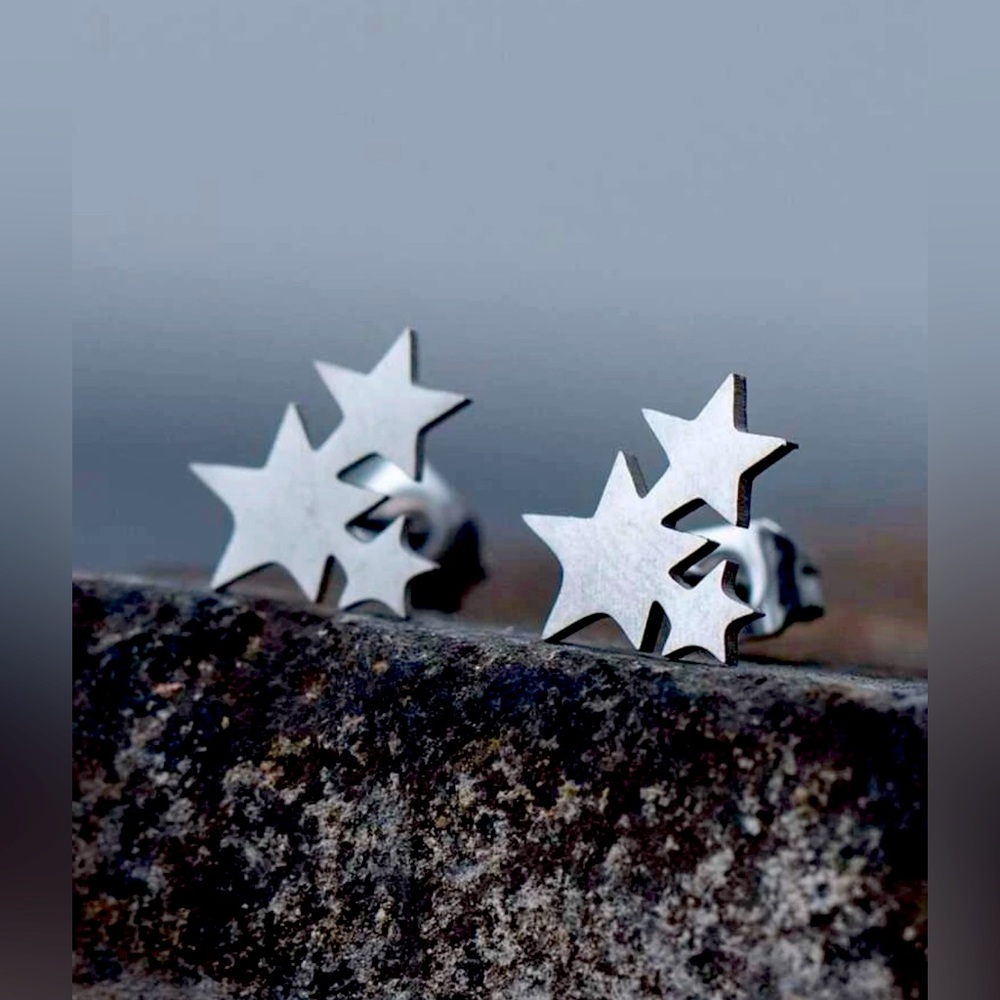 ✨Stainless Steel Star Design Stud Earrings -NWT
